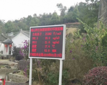 瑞山養(yǎng)生旅游度假村負氧離子環(huán)境監(jiān)測系統(tǒng)設(shè)備案例