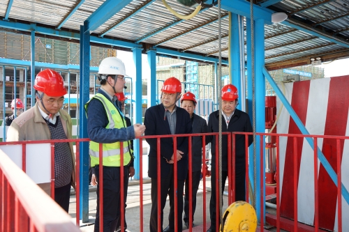 重慶市環保局局長辛世杰視察建筑工地揚塵污染防治 重慶市環保局局長辛世杰視察建筑工地揚塵污染防治